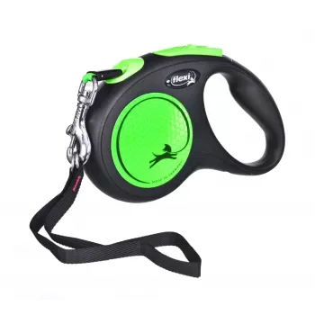 FLEXI nieuw Neon M - rolriem - 5 m