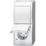 BUSCH JAEGER 2601/6/20 EBW-54 - type F - 2P+E - wit - IP44 - 250 V - 16 A