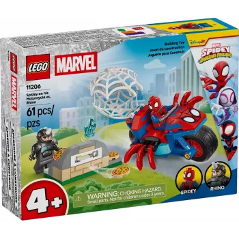 LEGO MARVEL 11206 Spidey op zijn motor tegen Rhino