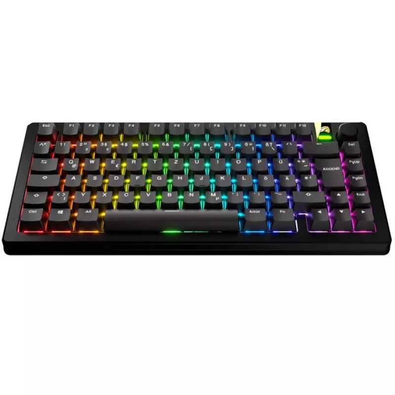Keycaps GLORIOUS GPBT Basics — PBT-toetsenkapjesset, DE-ISO-indeling, zwart