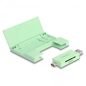 Kaartlezer DeLOCK 91015 USB 3.2 Gen 1 Type-A/Type-C mint