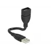 USB-kabel DeLOCK 15cm USB 2.0 USB A zwart