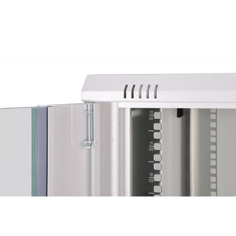 Wandmontagerack DIGITUS Dynamic-N 12U 600x600 mm IP20, slot met sleutel, kabelmanagement, ongemonteerd