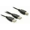USB-kabel DeLOCK USB-B/USB-A kabel 1 m zwart