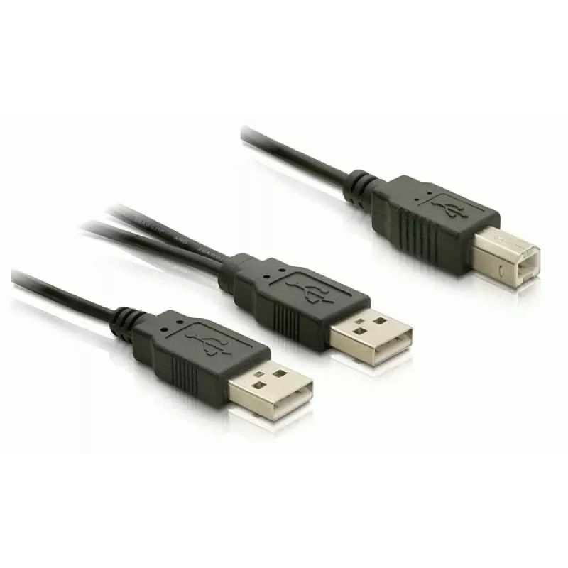 USB-kabel DeLOCK USB-B/USB-A kabel 1 m zwart