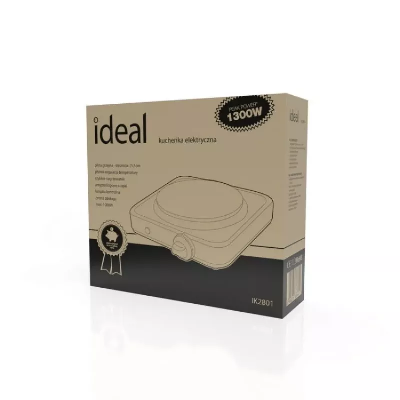 IDEAL 1-plaats elektrisch fornuis, 1000 W