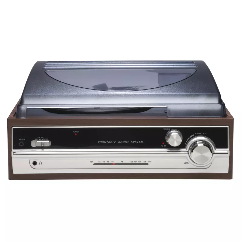 Denver VPR-190MK2 retro-platenspeler met radio en ingebouwde luidsprekers