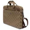 Laptoptas GUESS GUCB15P4TW 16 inch bruin saffiano met 4G-driehoeklogo