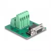 DeLOCK D-Sub 9-polig bus naar klemmenstrook voor DIN-rail 51 mm 58 mm 30 mm