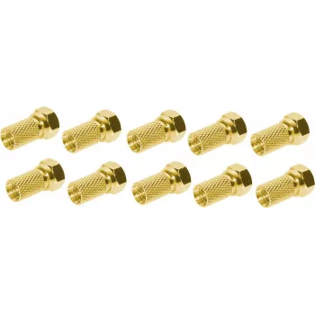 Coaxconnector F-type ShiverPeaks BS85008-10AG stekker 10 stuks