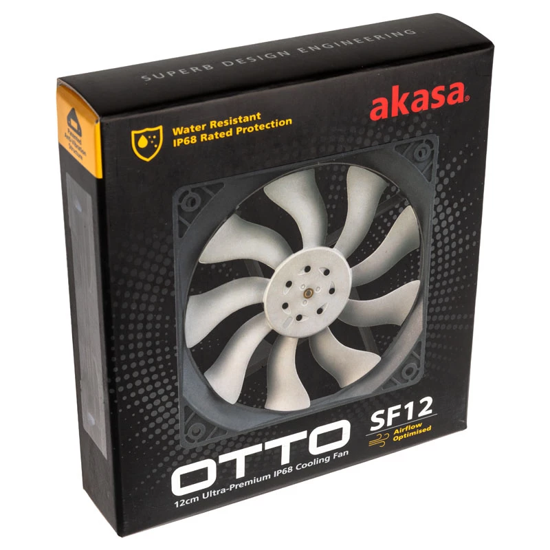 Ventilator Akasa OTTO SF12 computerbehuizingsventilator 12 cm zwart grijs