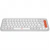 Logitech POP Icon Keys - toetsenbord - draadloos - Bluetooth LE - QWERTY - US International - off white, oranje (920-013072)