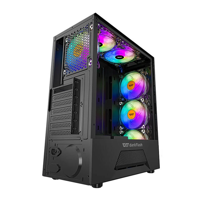 Darkflash LEO computerkast (zwart)