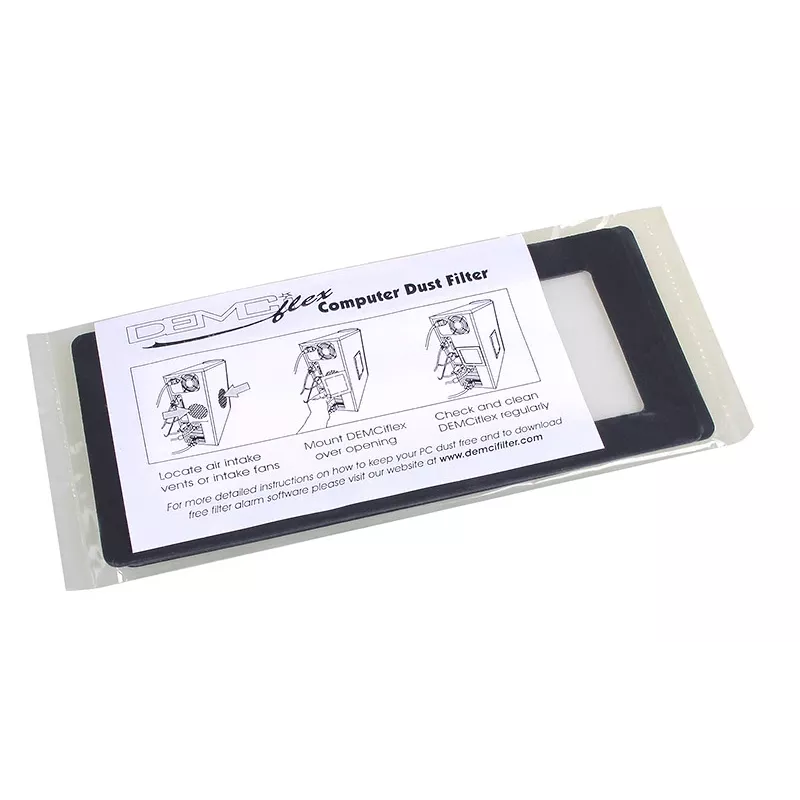 DEMCiflex DF0526 stoffilter 2x40 mm, vierkant, zwart/wit