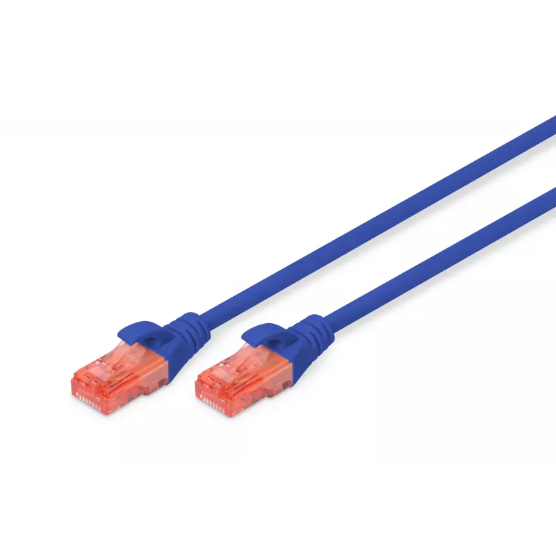 DIGITUS DK-1612-005/B CAT 6 U/UTP patchkabel, RJ45, AWG 26/7, PVC, 0,5 m, blauw