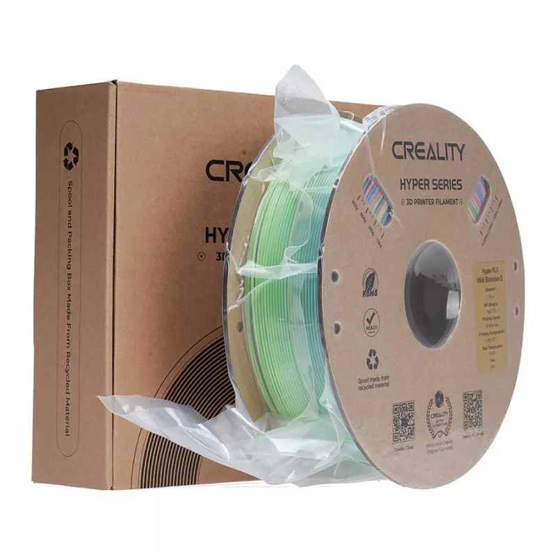 Filamentspoel Creality PLA 1.75 mm 1 kg — blauw, groen, roze (3301010425)