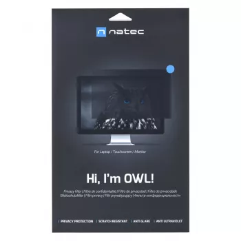 Raamloze privacyfilter NATEC Owl 60,5 cm (23,8 inch) voor 16:9-LCD-monitoren – 527×297 mm