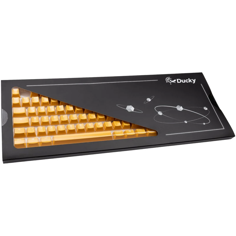 Toetskapset Ducky DKSA109-DEPDYDYYWO1 geel PBT Double-Shot DE-layout 109 toetsen
