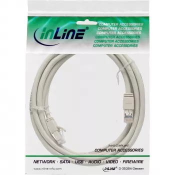 InLine patchkabel S/FTP PiMF Cat.6 gecertificeerd grijs 2m