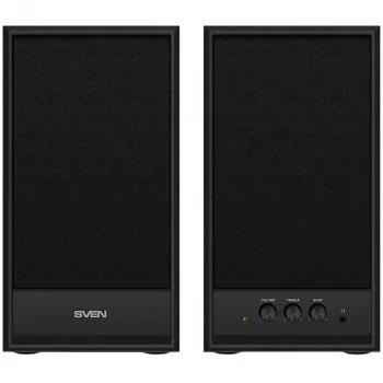 Multimedia-luidspreker SVEN SPS-702 (stereo, 40W, 40Hz-22Hz, zwart leer)