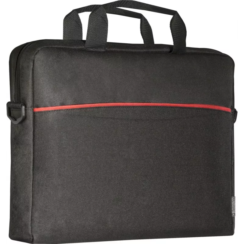 Aktetas DEFENDER Defender Lite voor 39,6 cm (15,6 inch) laptops, polyester, zwart, 430×310×80 mm