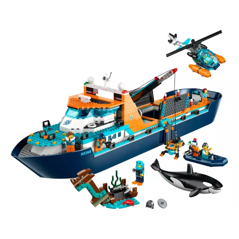 Constructiespeelgoed LEGO City Arctische expeditie schip 60368 — 815 onderdelen, 7+ jaar, bevat 4 minifiguren