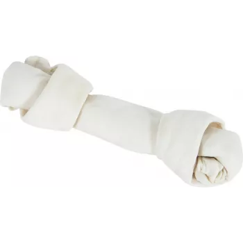 Dental kauwbot ZOLUX Knotted White Bone 140 g — stevig runderkauwartikel voor middelgrote rassen (250 mm)