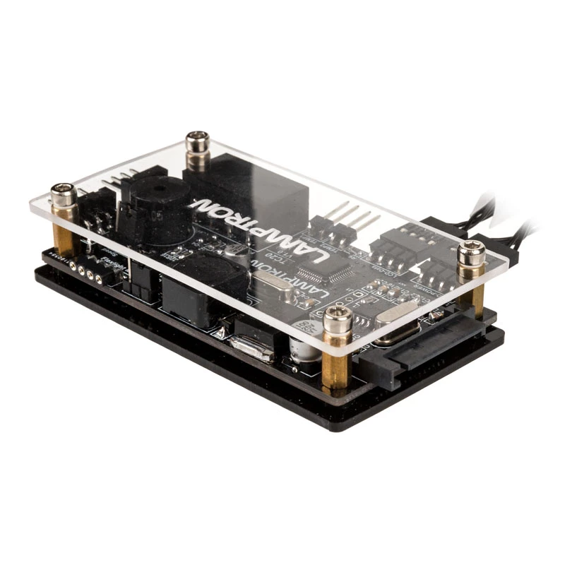 Lamptron TC20 PCI-ventilator- en RGB-LED-controller, zwart – in PCI-slot gemonteerde ventilator/LED-hub