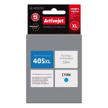 Activejet AE-405CNX inkt (vervanger voor Epson 405XL C13T05H24010; Supreme; 18 ml; cyaan)