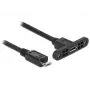 USB-kabel DeLOCK 85245 USB 2.0 0,25 m Micro-USB B zwart