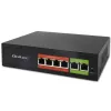Ethernet PoE-switch QOLTEC 52289 — 4x RJ45 PoE-poorten, 2x RJ45 uplink, 65W PoE-budget