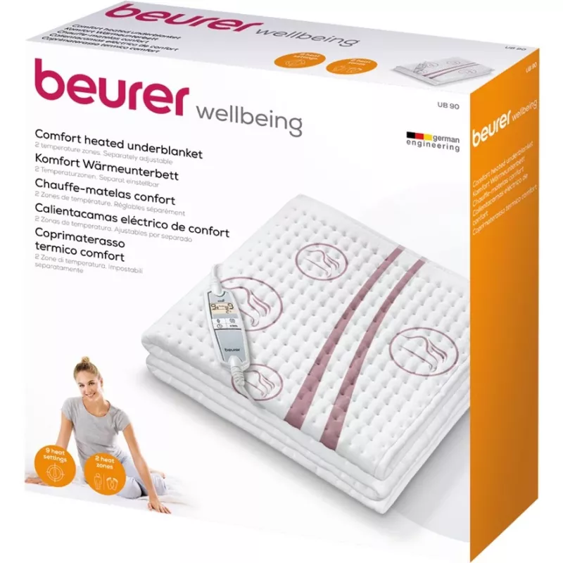 Beurer UB 90 verwarmingsonderdeken, 80 x 150 cm, wit