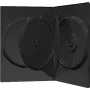 MediaRange 4-voudige dvd-doos zwart - capaciteit: 4 cd, 4 dvd - 50-pack - zwart (BOX17)