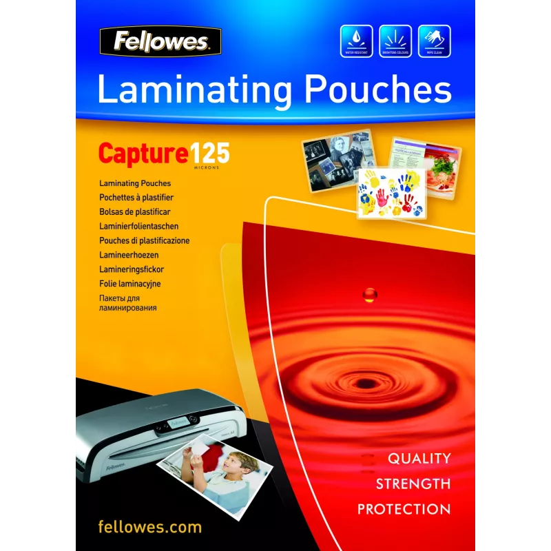 Fellowes A6 glossy 125 micron lamineerhoezen – 100-pack