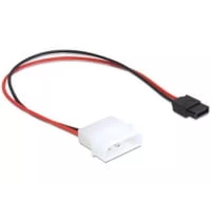 Delock stroomkabel Molex 4-pins stekker naar slanke SATA 6-pins bus 24 cm