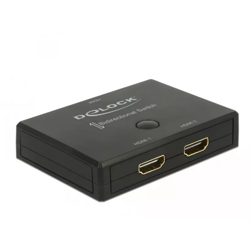 DeLock HDMI 2 - 1 switch bidirectioneel 4K 60 Hz - video/audio-switch - 2 x HDMI - desktop