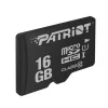 MicroSDHC-geheugenkaart PATRIOT PSF16GMDC10 — 16 GB, Class 10, UHS-I (U1), 80 MB/s, zwart