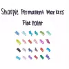 Sharpie Fine Point Permanentmarker, zwart, 12 stuks