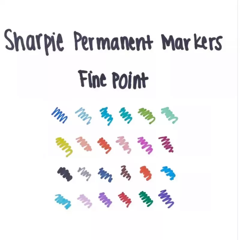 Sharpie Fine Point Permanentmarker, zwart, 12 stuks