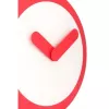 NeXtime klok 2615ro Focus, Ø25 cm, wandklok, wit/rood