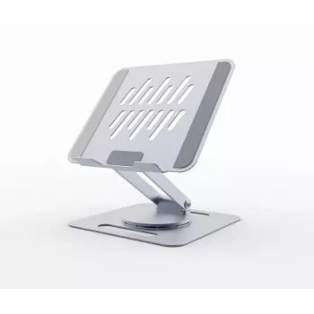 Laptop-riser-standaard GEMBIRD NBS-DR1-01 – draaibare basis, in hoogte verstelbaar, Space Grey