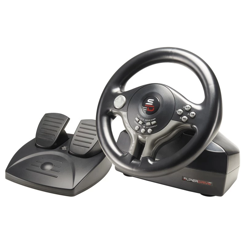 Stuurwiel + pedalen Subsonic SV200 zwart grijs USB 180°-rotatie