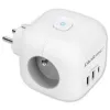 Stekkerdoos QOLTEC 52548 met 3× AC-stopcontacten en USB-aansluiting