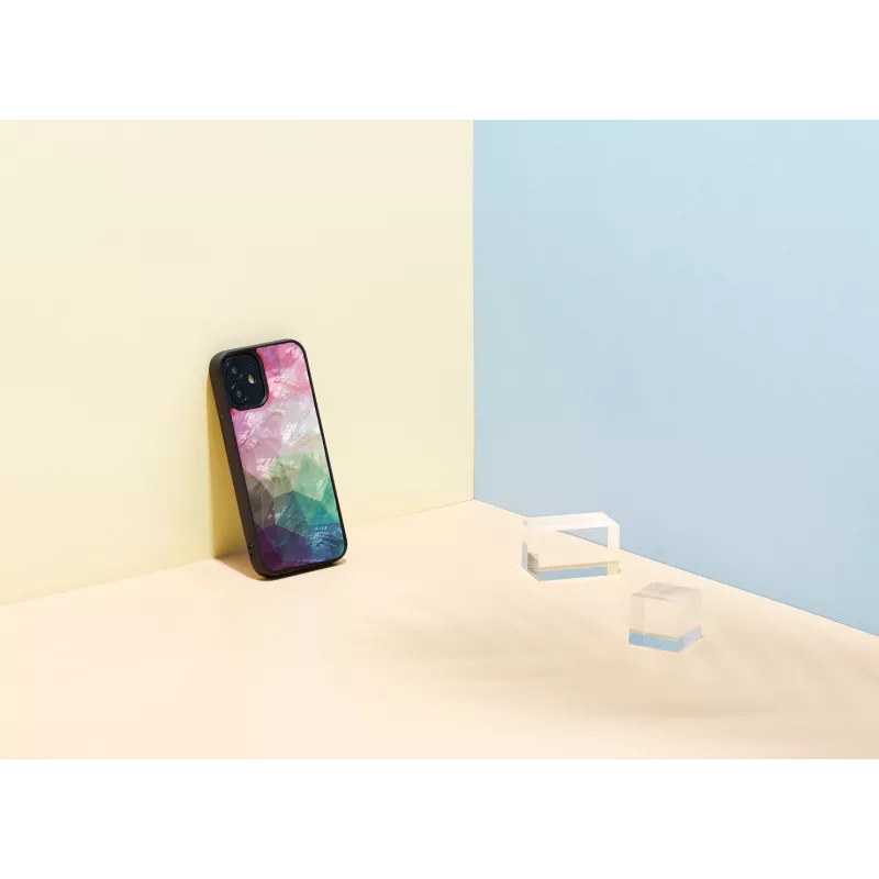 Hoes iKins voor Apple iPhone 12 mini – waterbloemendesign, zwart