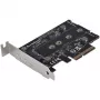 Silverstone SST-ECM27 M.2/SATA-adapterkaart, PCIe 4.0, 1x M-Key, 2x SATA 6G - Low Profile