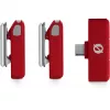 Draadloze microfoon Rode Wireless Micro — compacte clip-on-zender en -ontvanger, rood