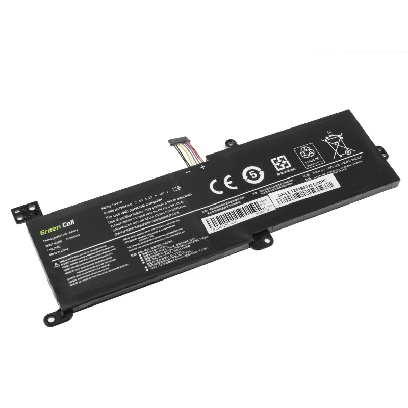 Accu Green Cell LE125 voor Lenovo IdeaPad (7,4 V, 3500 mAh, LiPo, zwart)