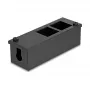 Verdeeldoos DeLOCK Easy 45 moduledrager voor tafel- of wandmontage, metaal, zwart — 4×22,5×45 mm of 2×45×45 mm
