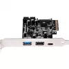 SilverStone ECU05 - USB-adapter - PCIe 2.0 x2 low profile - USB 3.1 Type-C x 1 + USB3.0 x 2 + USB3.0 (intern) x 2 (SST-ECU05)