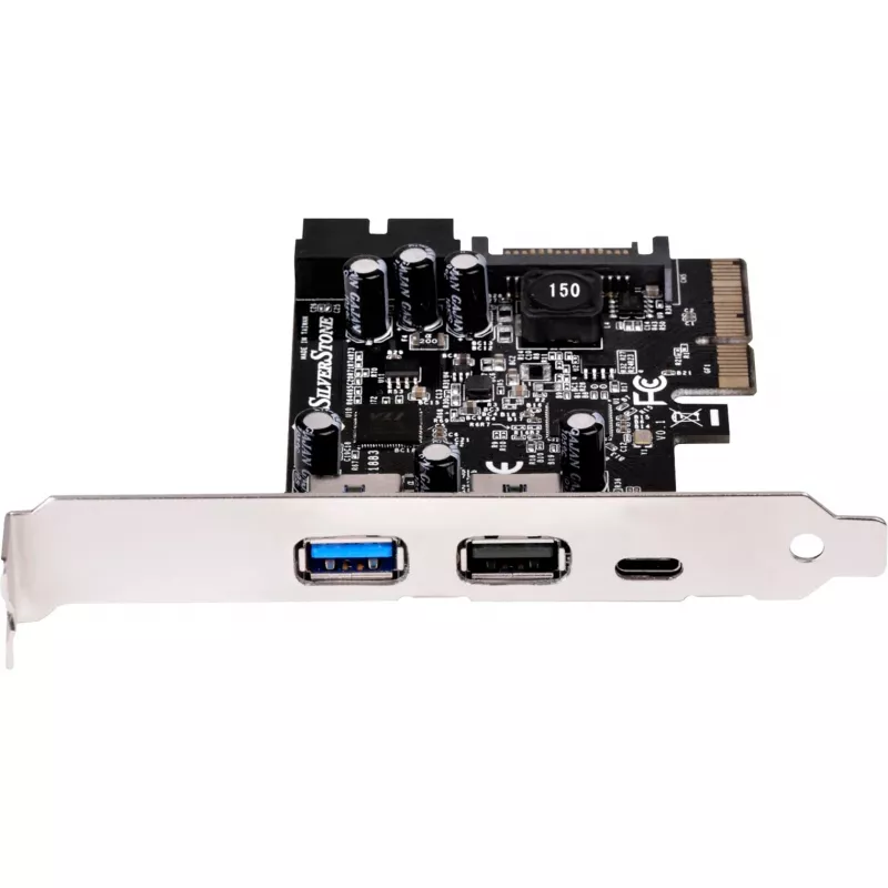 SilverStone ECU05 - USB-adapter - PCIe 2.0 x2 low profile - USB 3.1 Type-C x 1 + USB3.0 x 2 + USB3.0 (intern) x 2 (SST-ECU05)